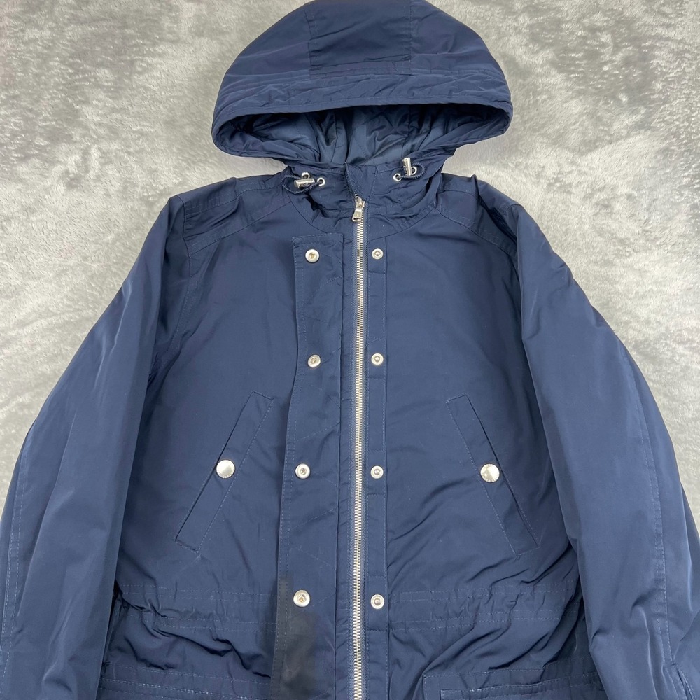 Lauren‎ Ralph Lauren Parka Coat Womens SP Navy Blue Quilted Lined Snap Hooded - Picture 6 of 16